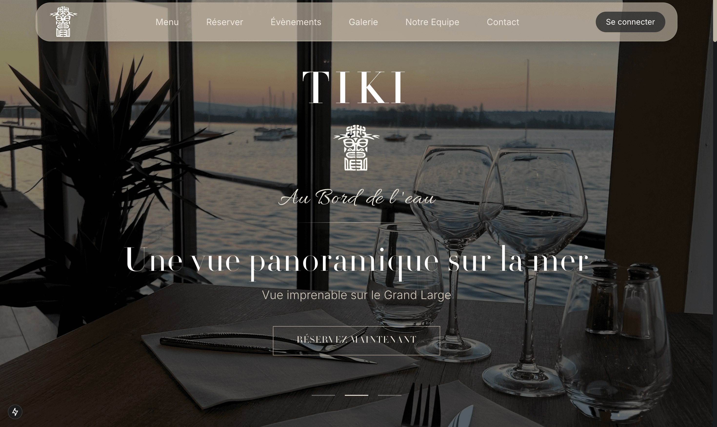 Site Internet Tiki Au bord de l'eau